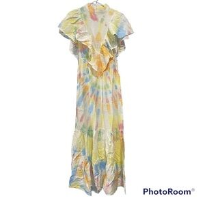 Women’s Cruz Multicolored Tie Dye Maxi Dress YOUNG, FABULOUS & BROKE Size S